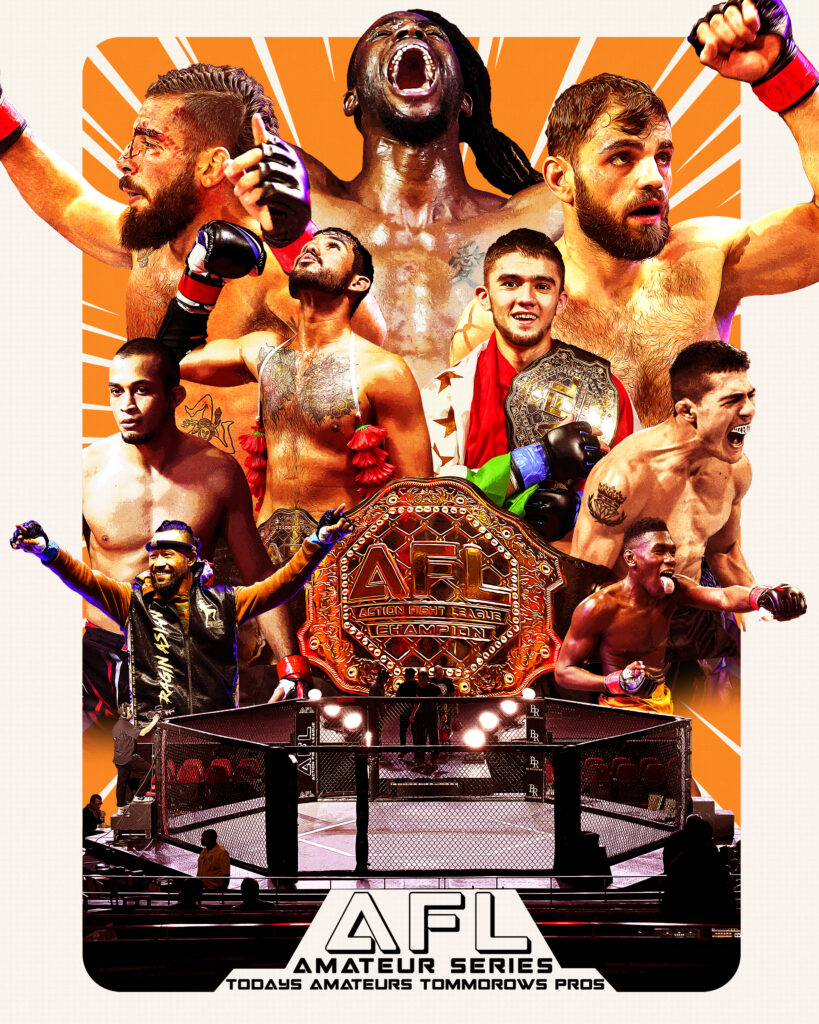 Action Fight League AFL Amateur Series Fight Poster. Todays Amateurs Tomorrows Pros