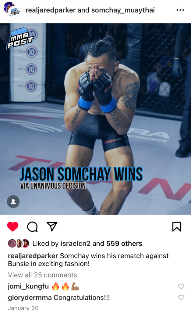 MMA Post Jason Somchay Action Fight League Live Fight Results